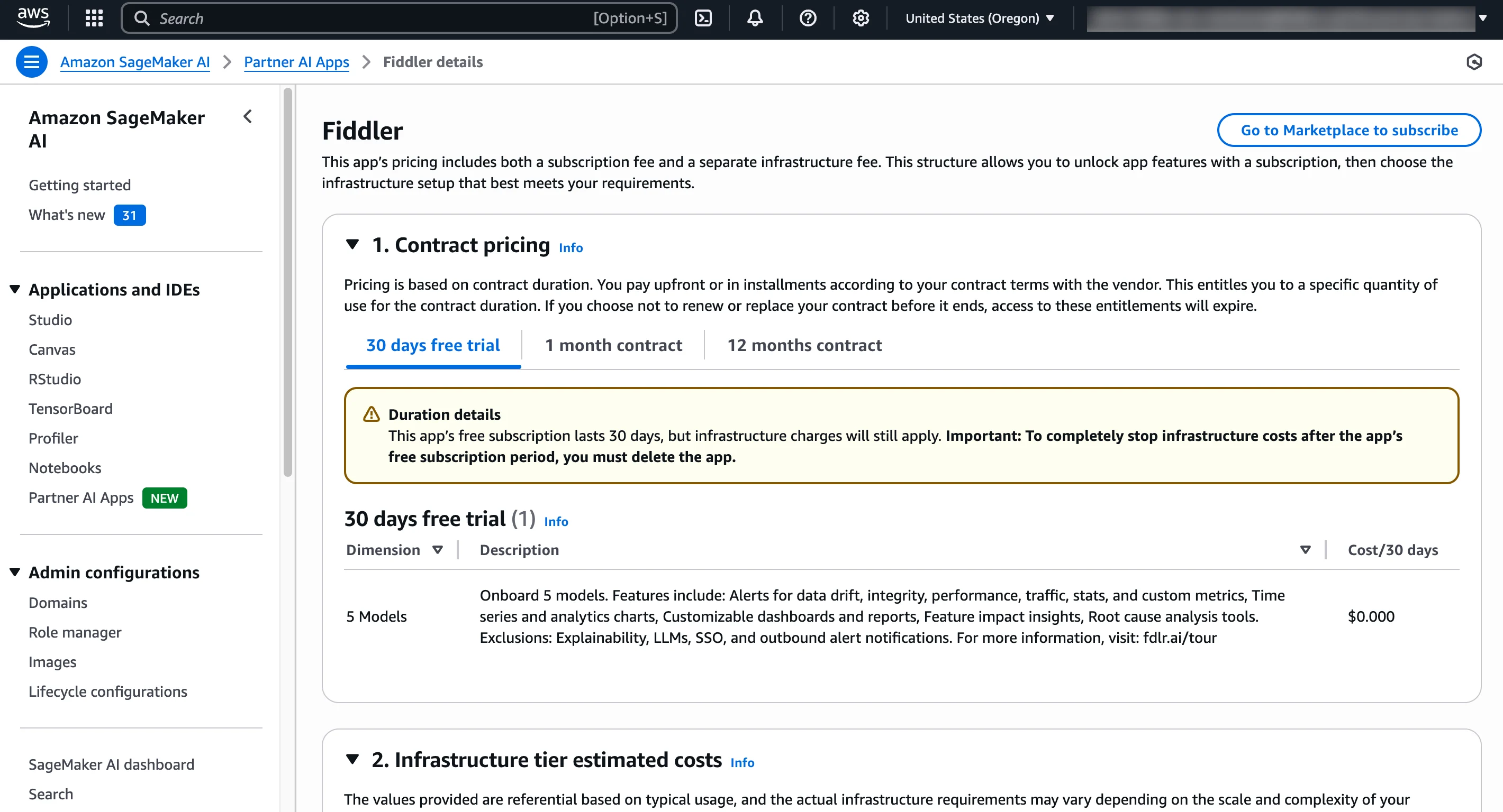 Fiddler Partner AI App detail page