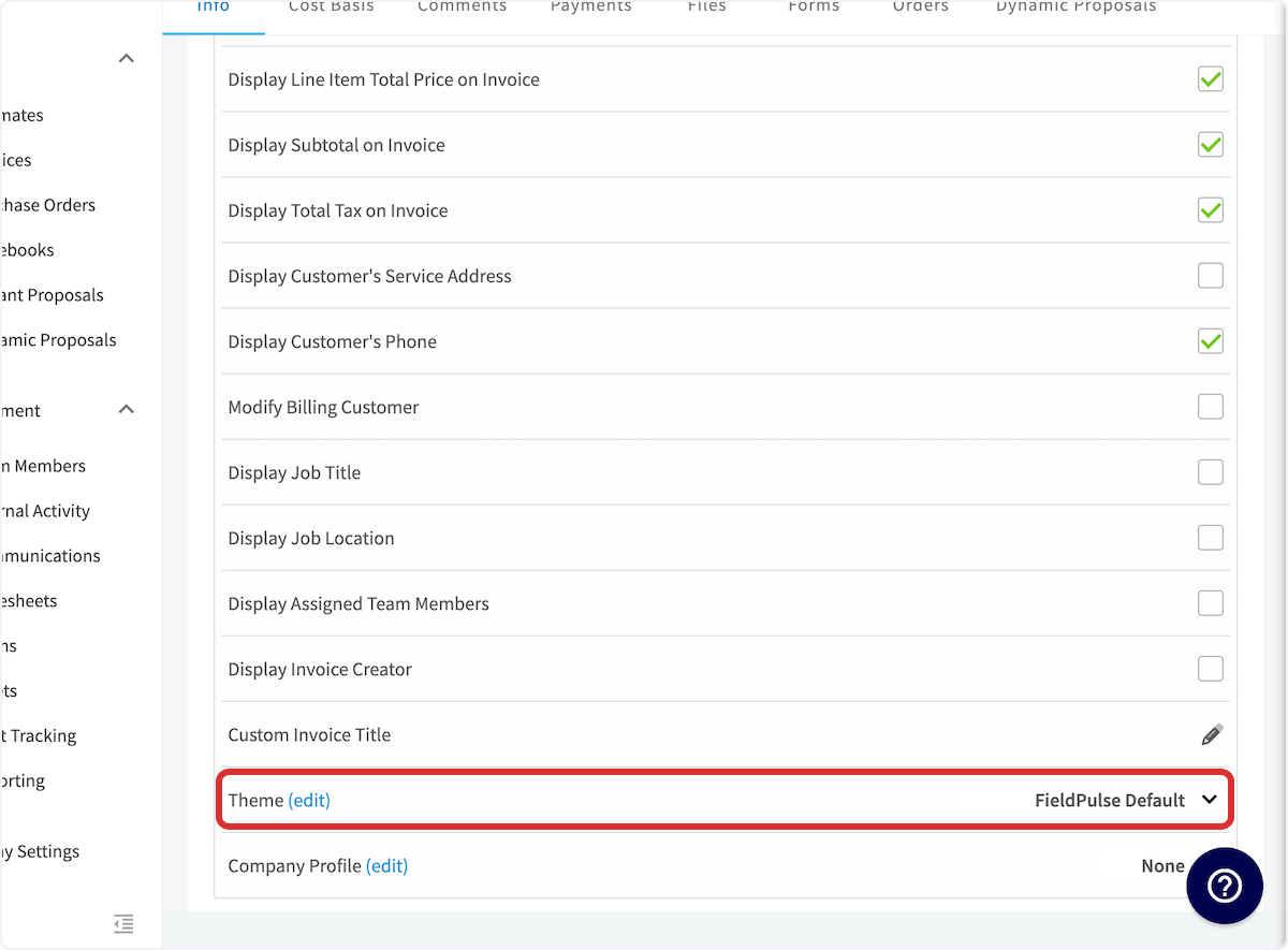 Click on Theme (edit)…