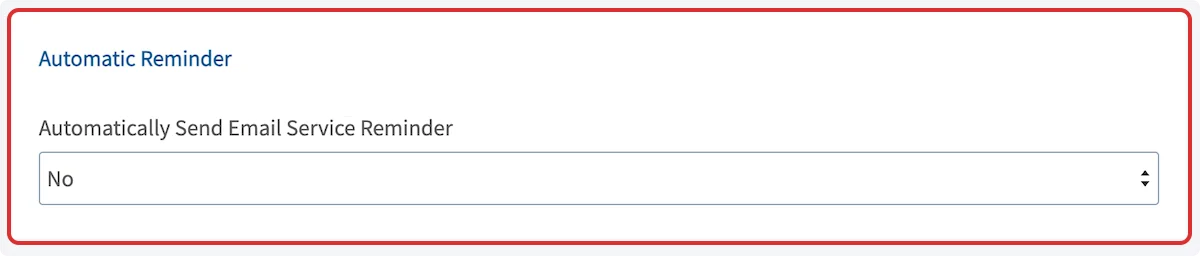 Click on Automatic Reminder…