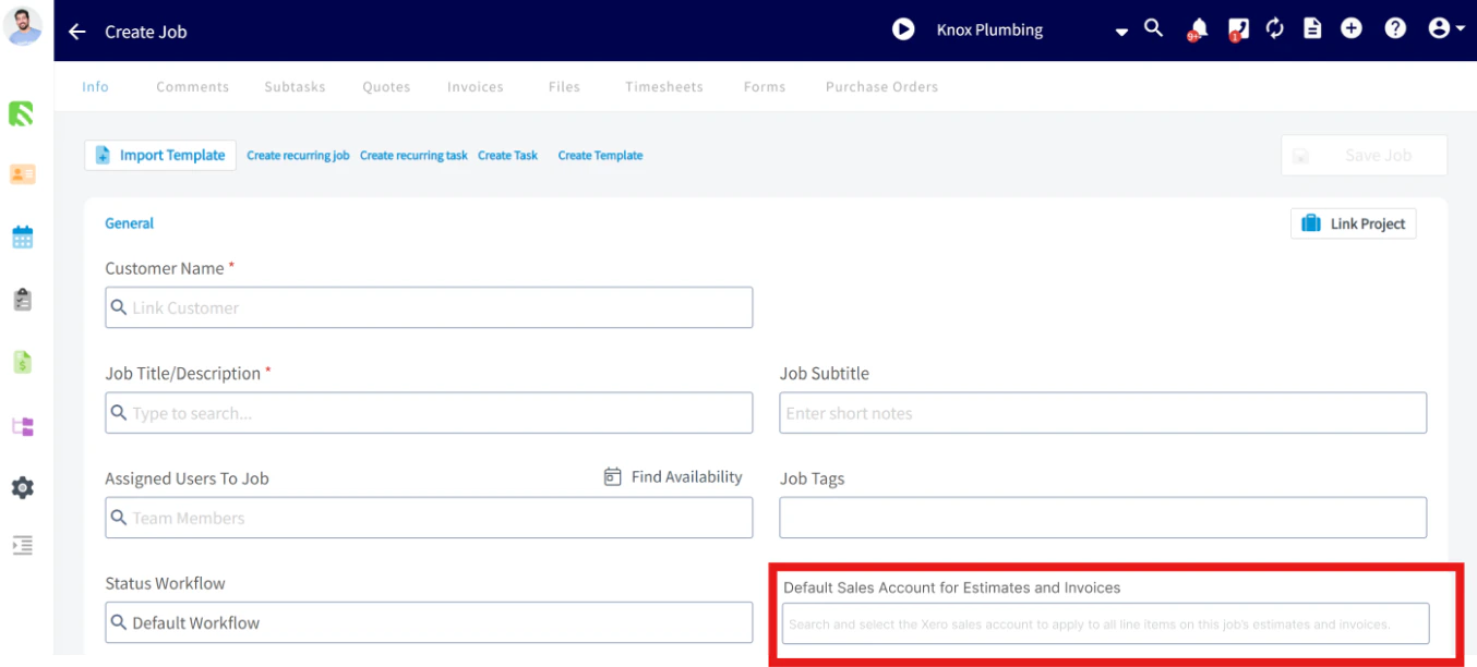11361621-customer-job-level-default-sales-account-xero-integration screenshot 4
