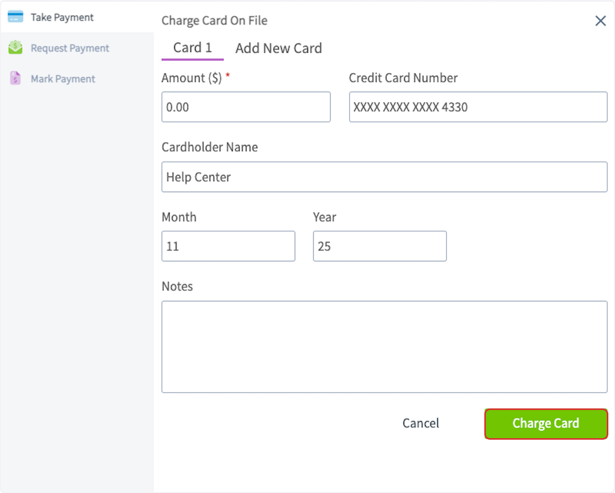 Click on Add New Card
