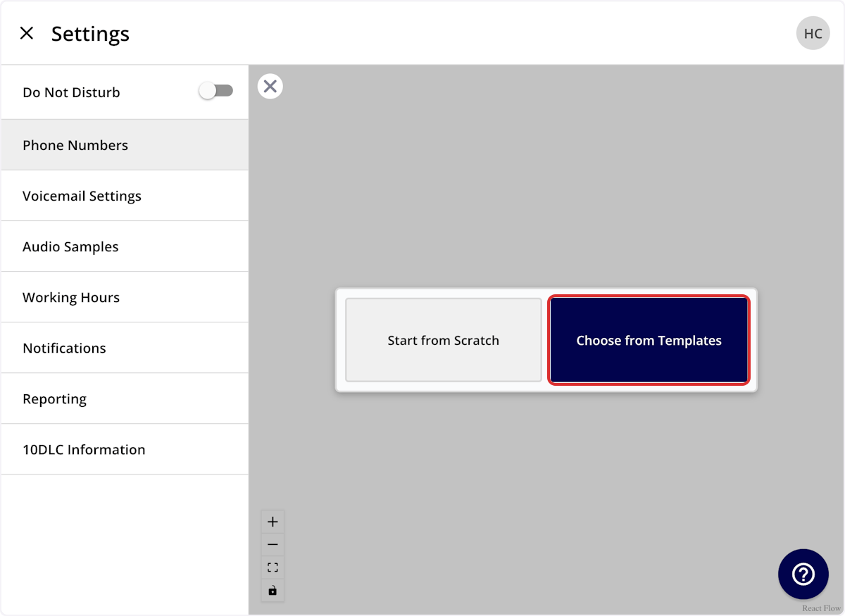 Click on Choose from Templates