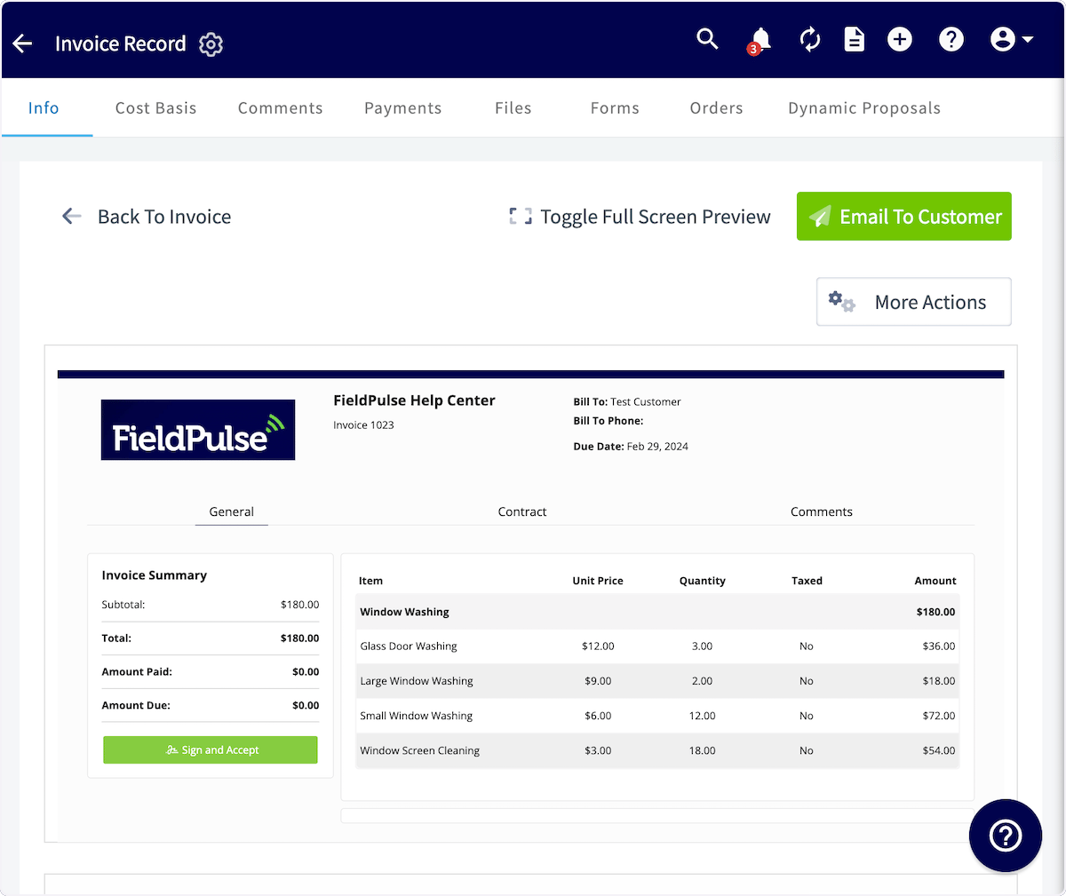 Click on Back To Invoice…