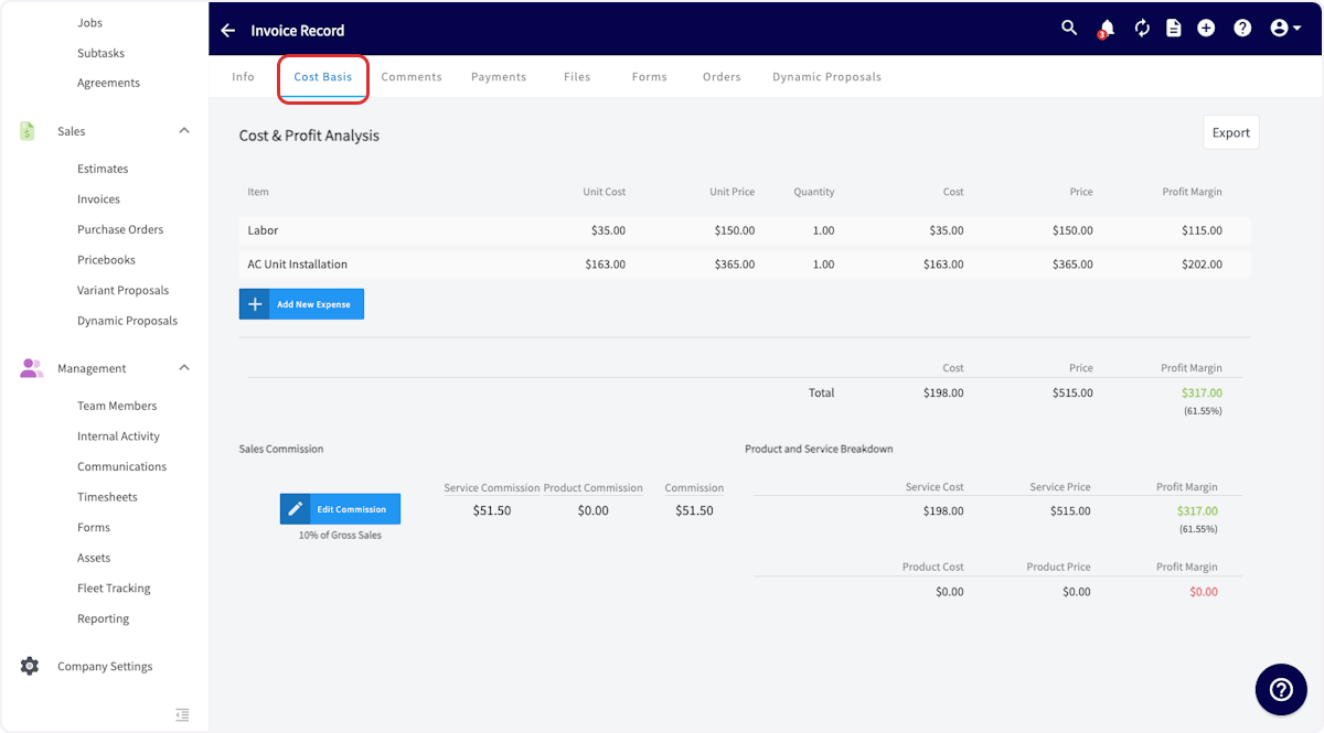 Click on Cost Basis