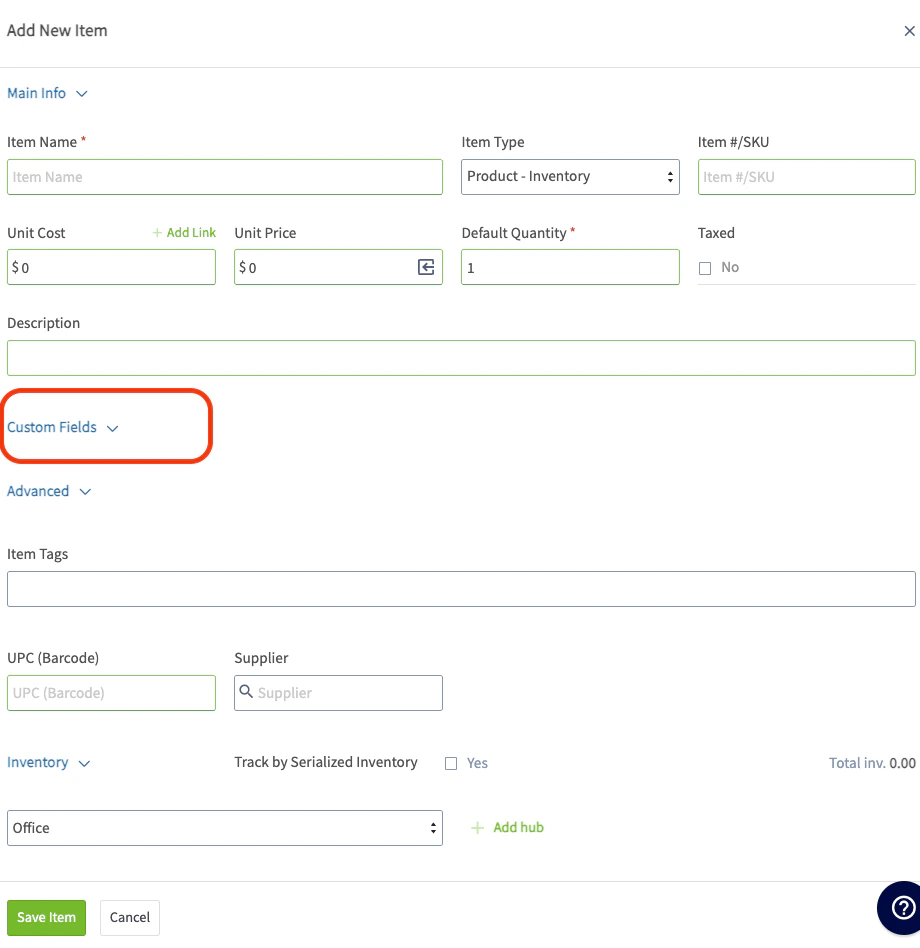 11850703-item-custom-fields screenshot 1