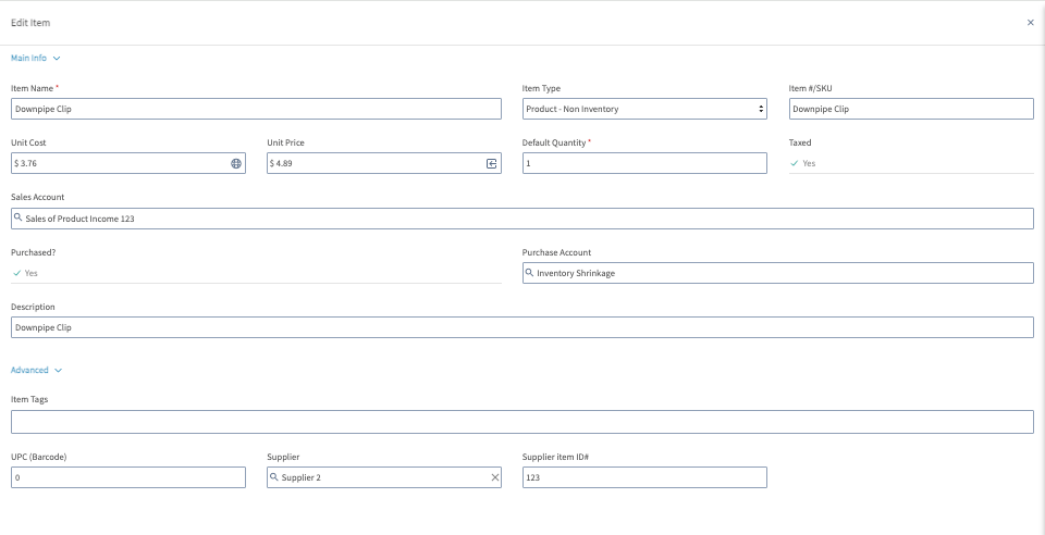 Record in FieldPulse compared against its QuickBooks counterpart