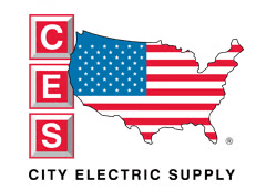 City Electric Supply logo with a stars-and-stripes United States map