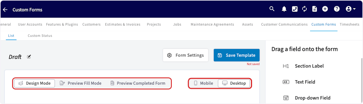 Click on Design Mode…