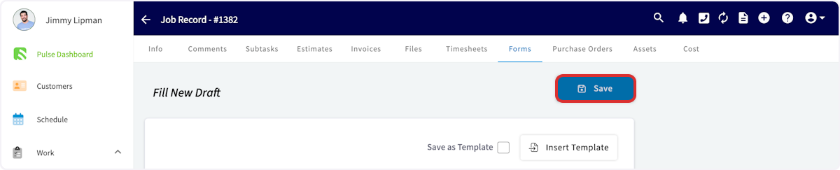 Click on Save