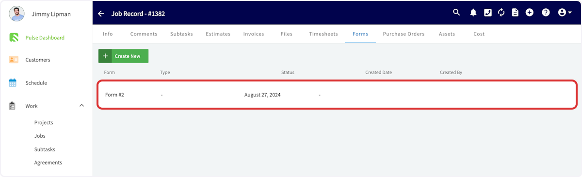 Click on Form #2…
