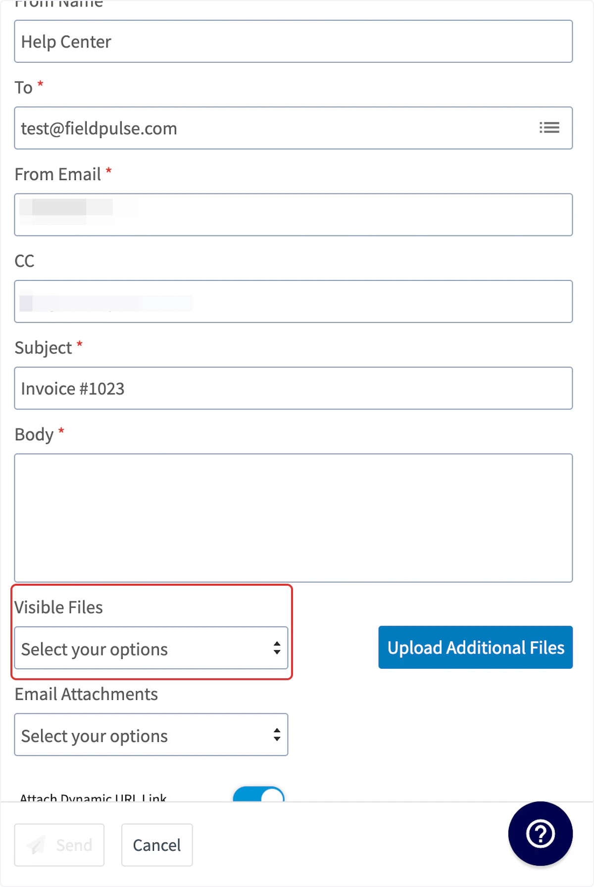 Click on Visible Files…