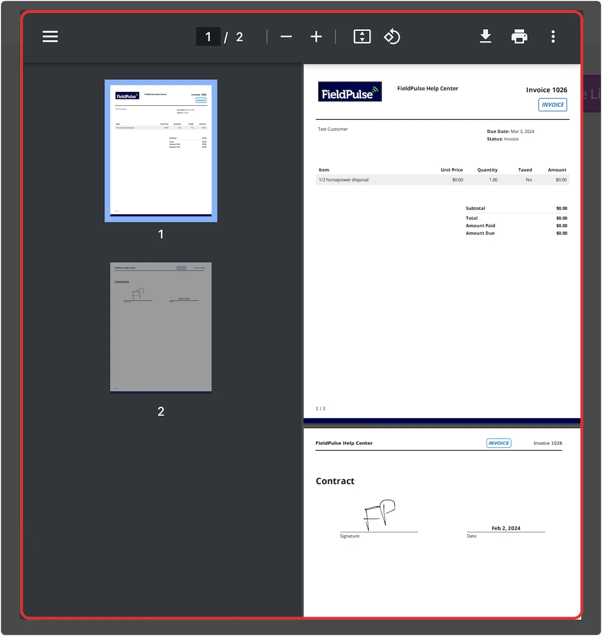 Click on Invoice 1026…