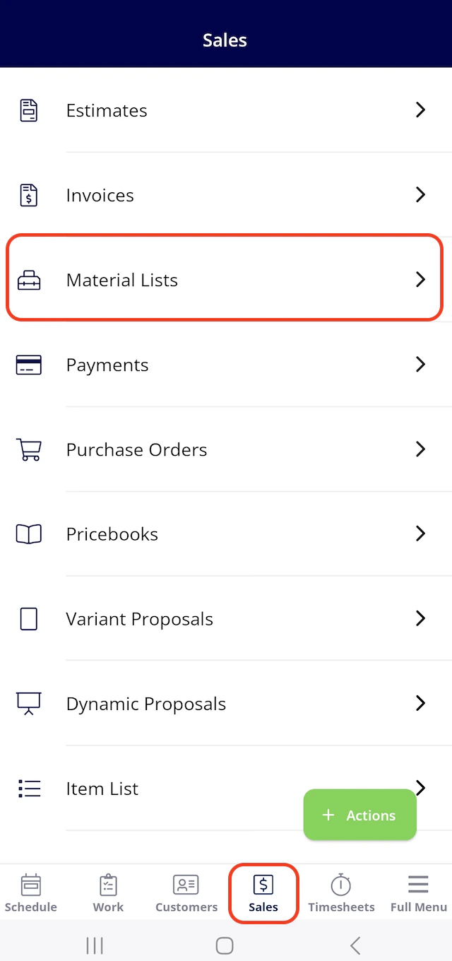 11100949-material-lists-mobile-app screenshot 1