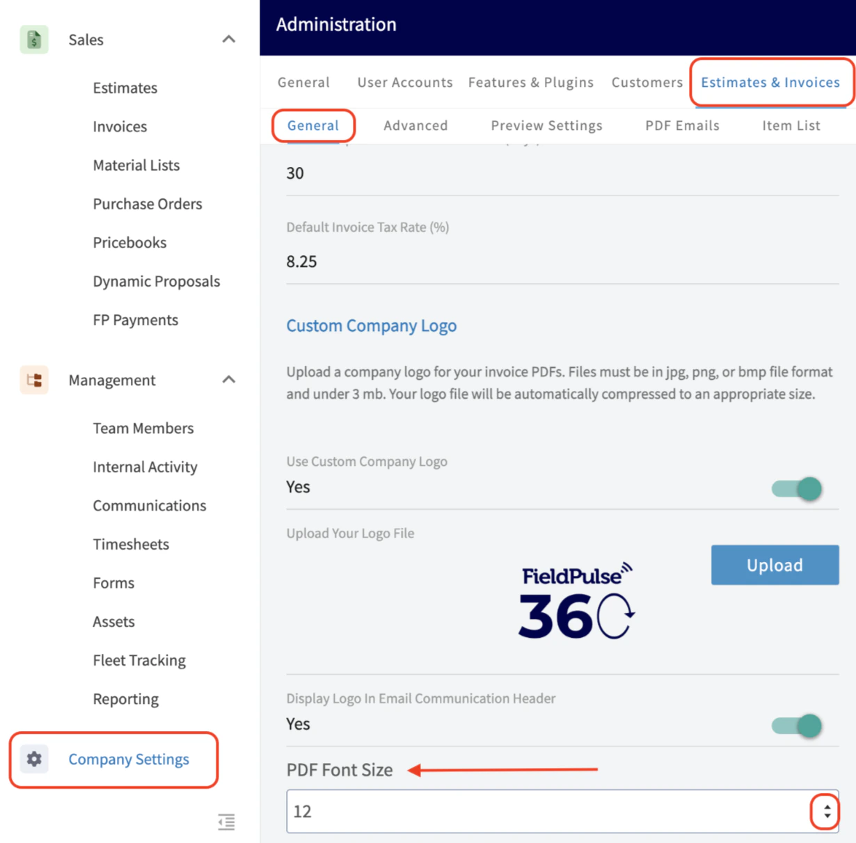 11488223-can-i-change-the-font-size-of-my-estimate-and-invoice-pdf-s screenshot 1