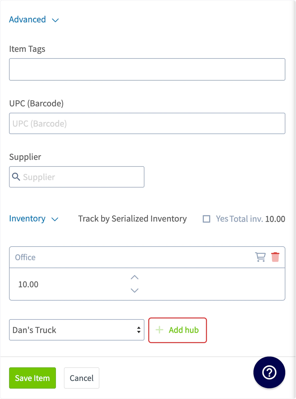 Click on Add hub