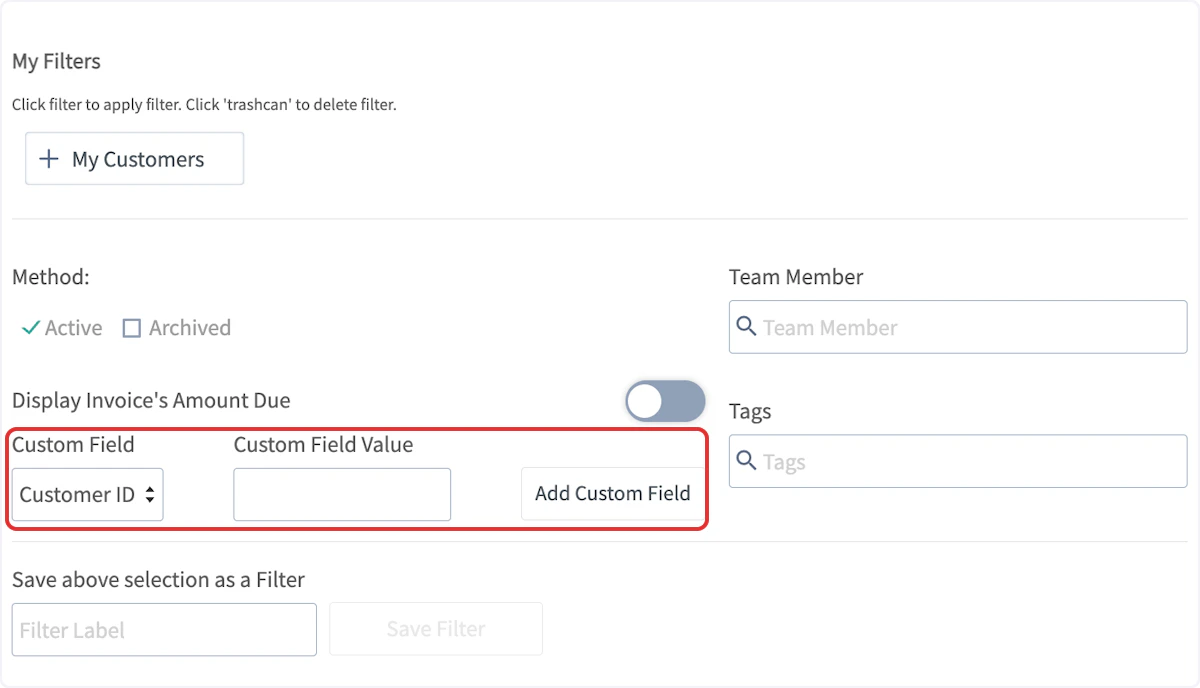 Click on Custom Field…