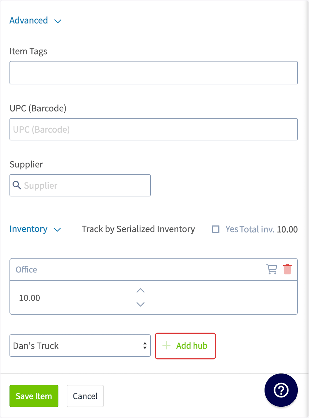 Click on Add hub