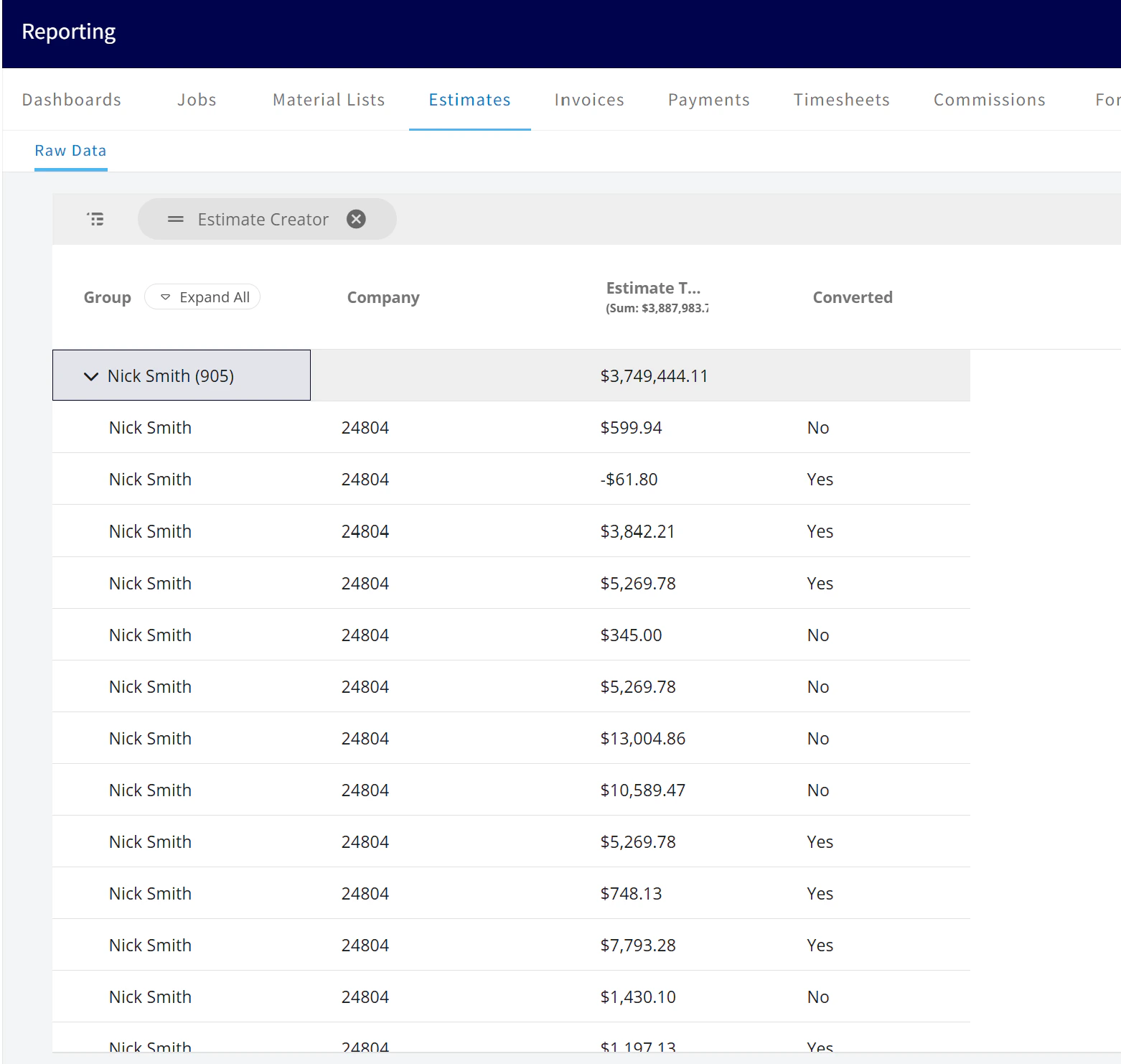 12543870-is-there-a-way-to-pull-a-report-on-closing-rates-per-technician screenshot 1