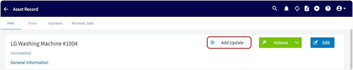 Click on Add Update