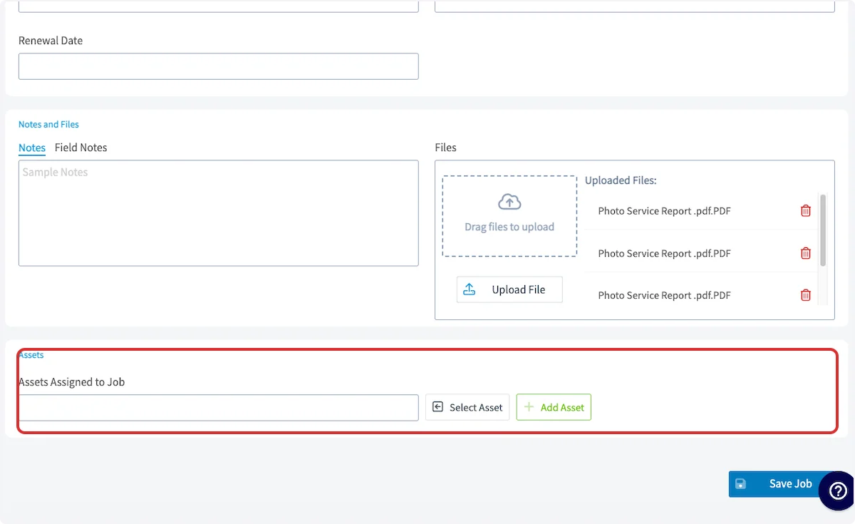 Click on Assets…