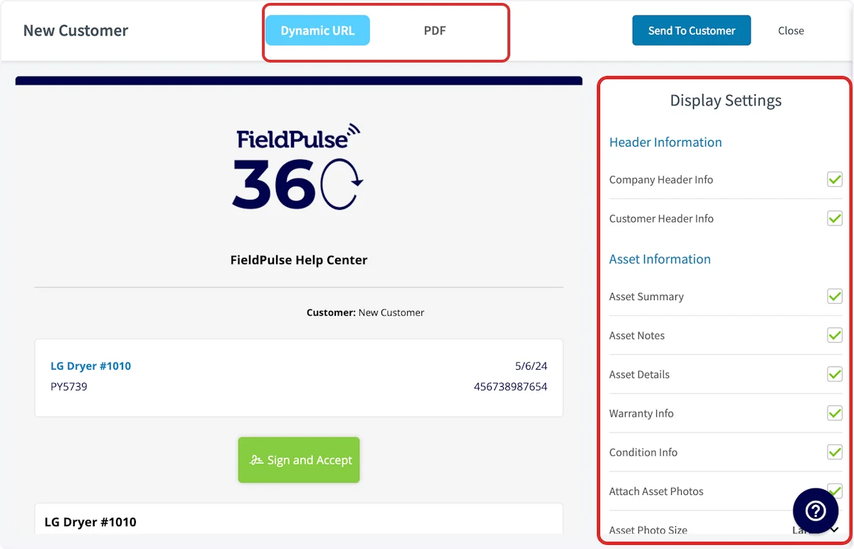 Click on Dynamic URL…