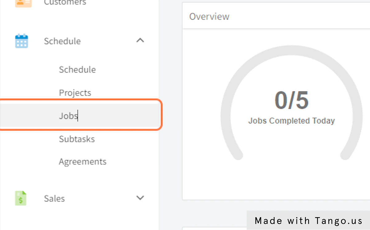 Click on Jobs