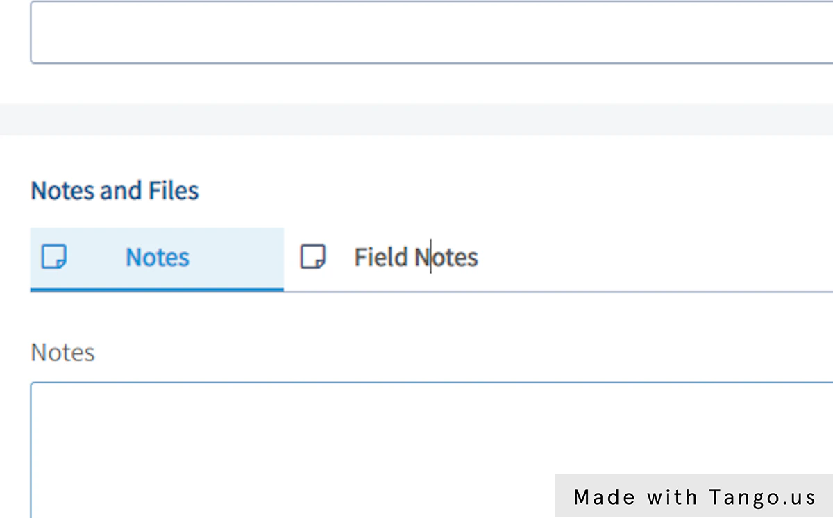 Click on Field Notes