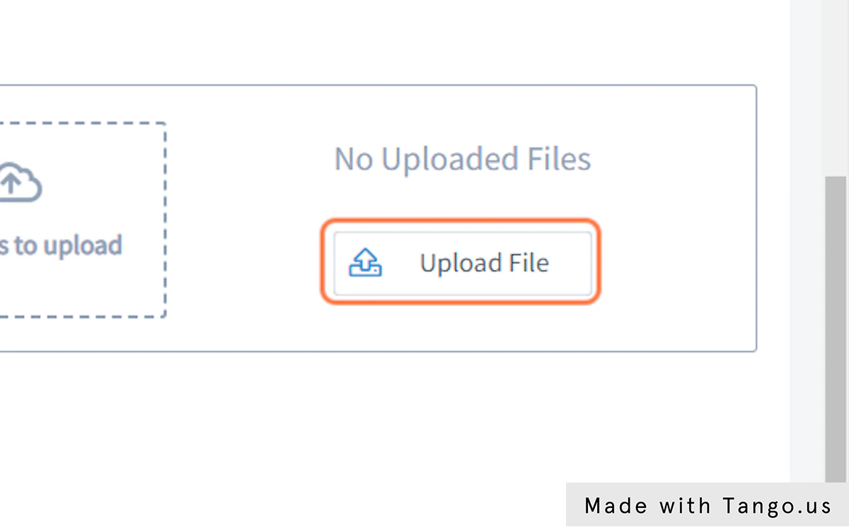 Click on Upload File