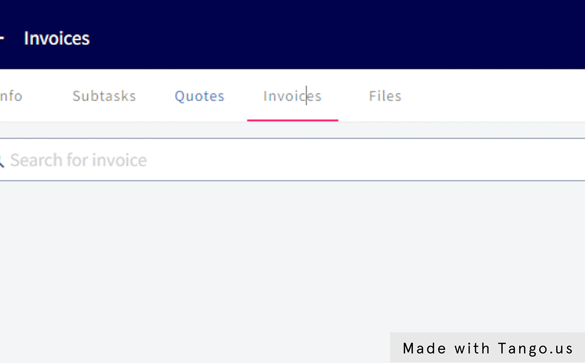 Click on Invoices
