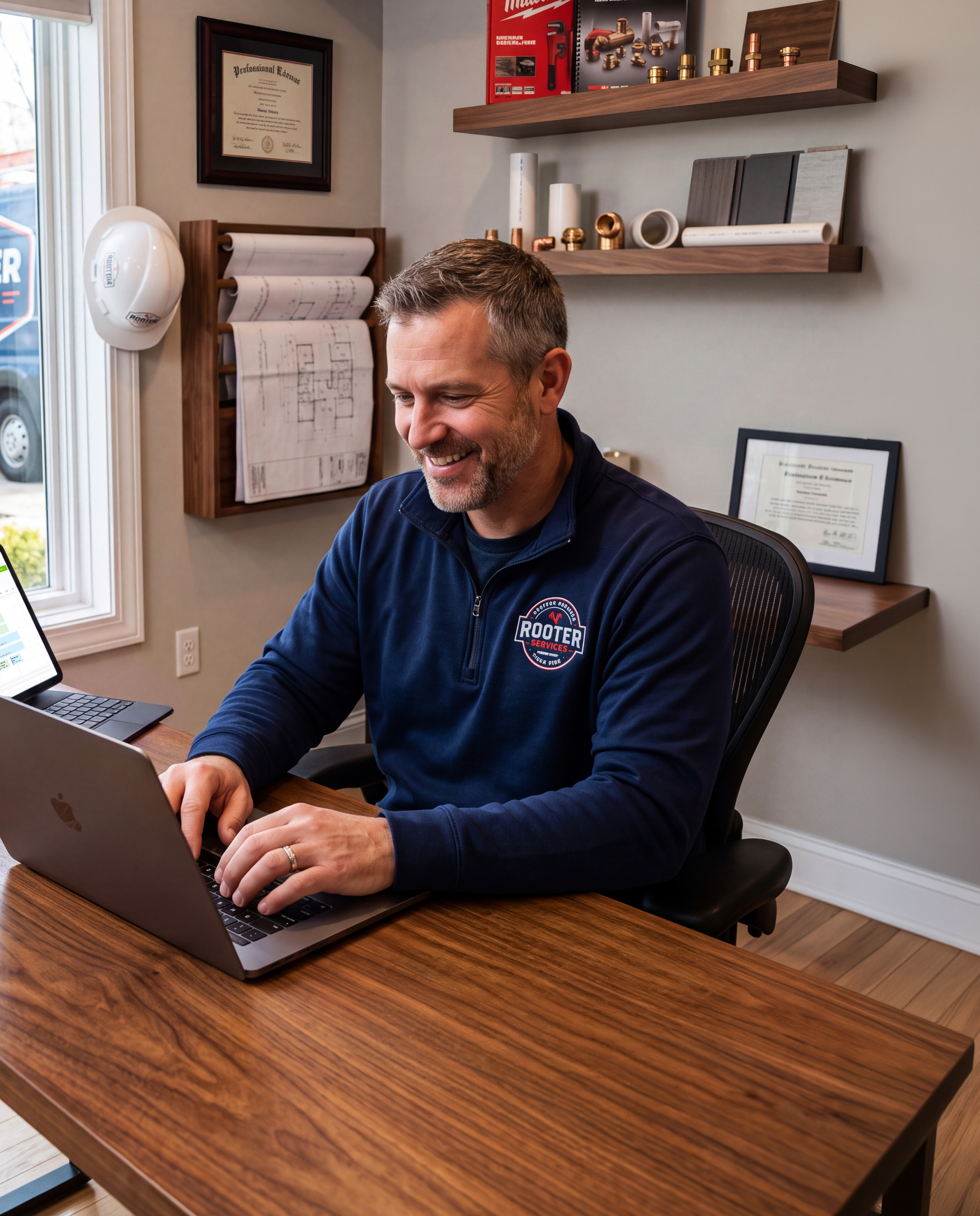 Business owner setting up their FieldPulse account with confidence