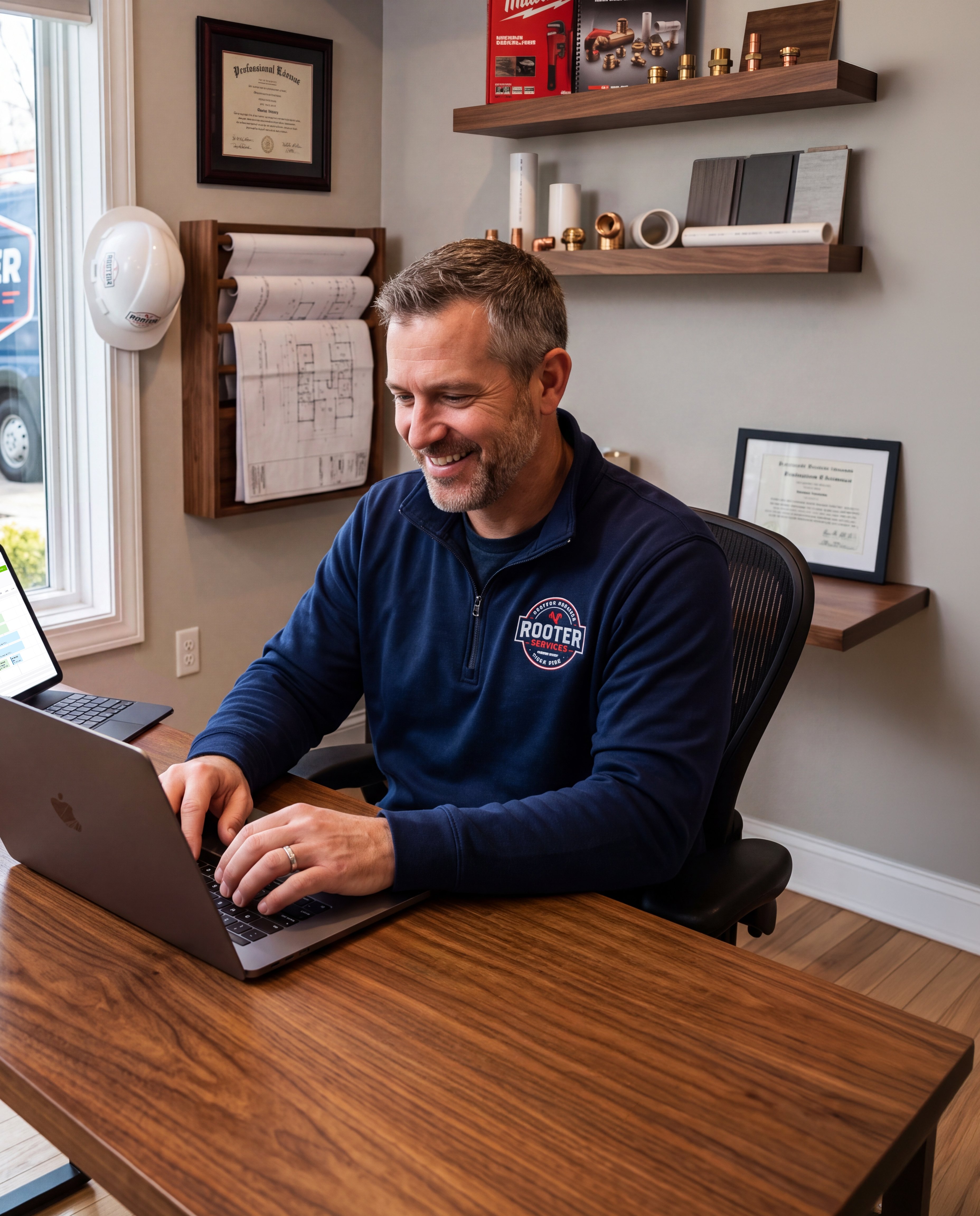 Business owner setting up their FieldPulse account with confidence