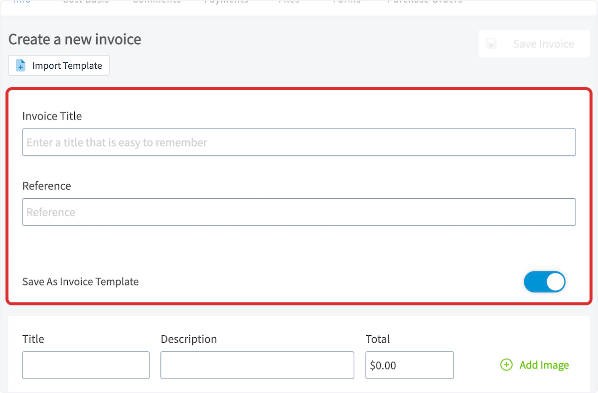 Click on Invoice Title…