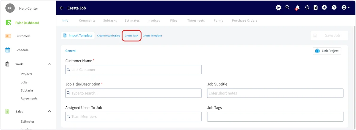 Click on Create Task