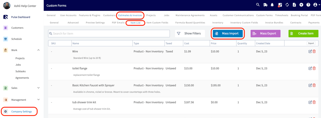 Importing Serialized Inventory - FieldPulse Docs