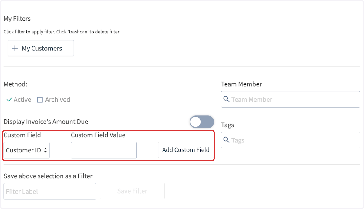Click on Custom Field…