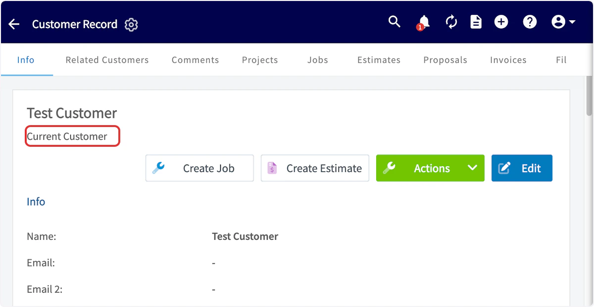 Click on Current Customer