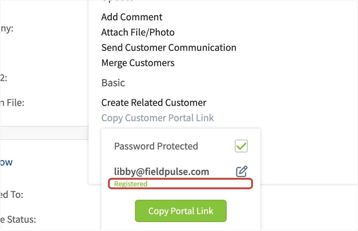 Click on Registered