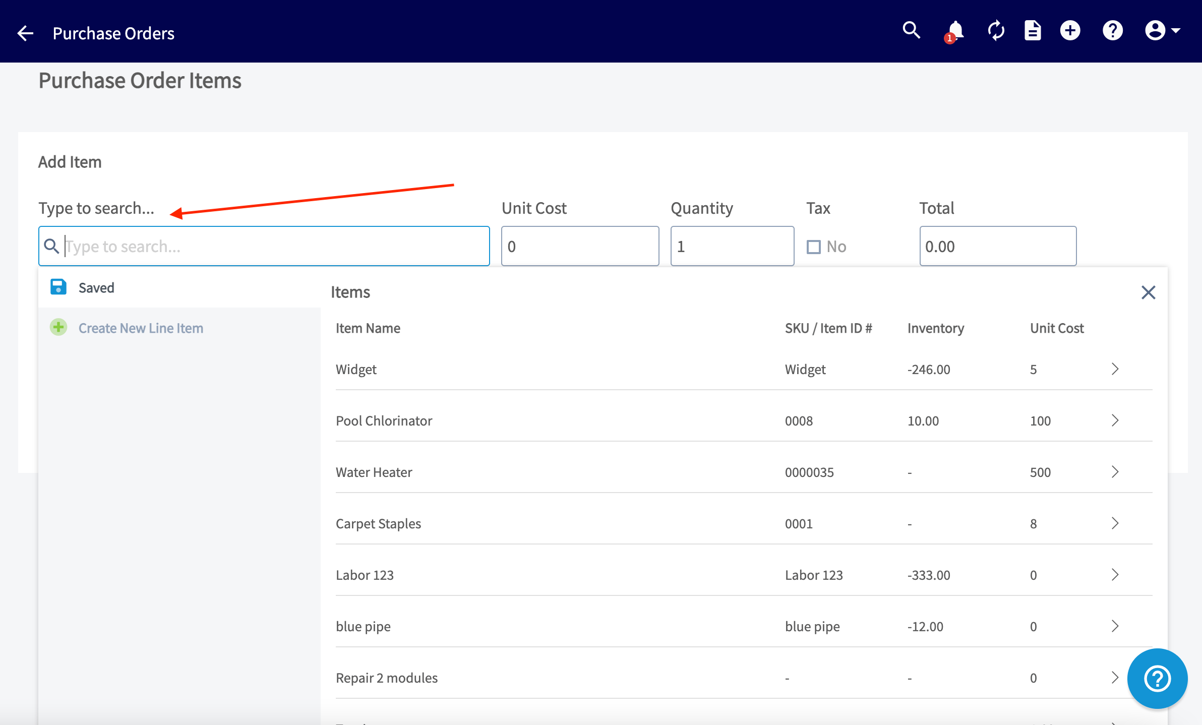 Assigned Team Member and order title fields on the purchase order