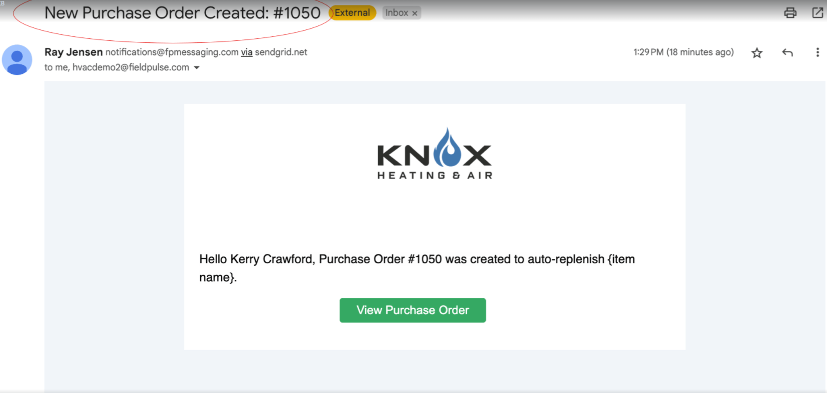 Auto replenishment order notification settings in My Settings