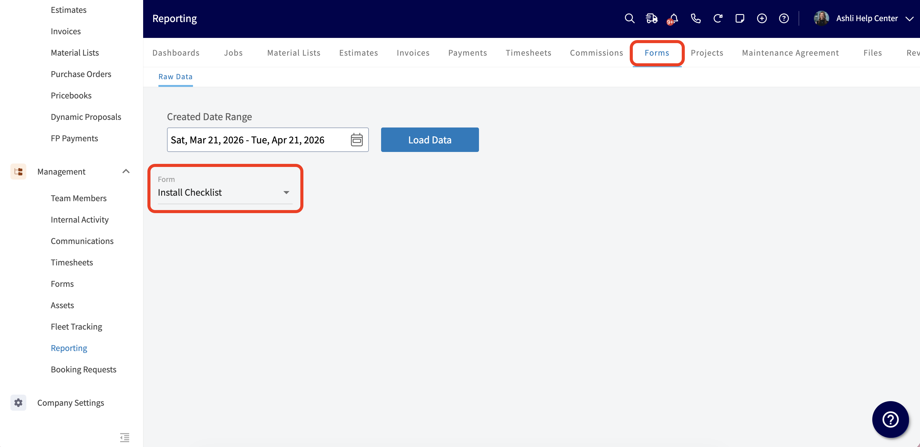 Custom Forms Reports - FieldPulse Docs