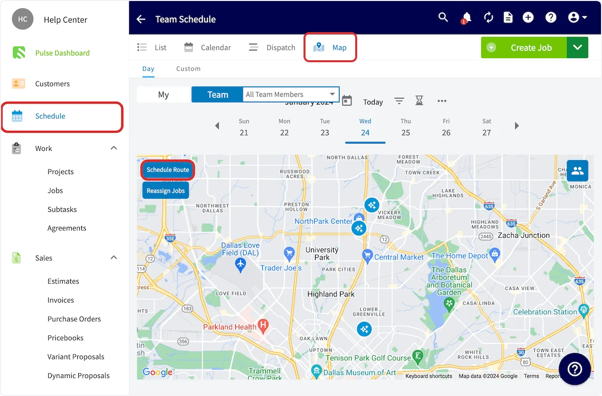 Click on Map