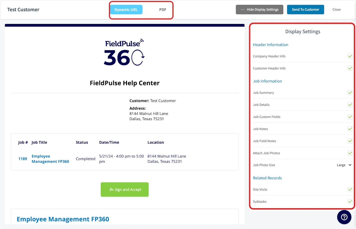 Click on Dynamic URL…