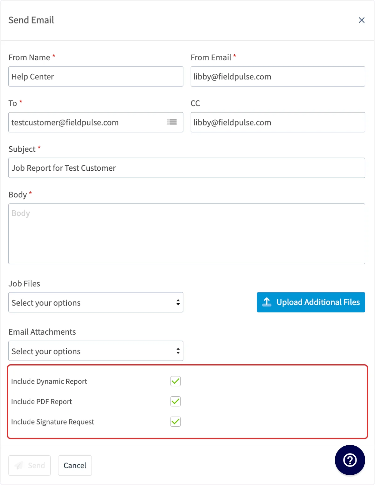 Click on Include Dynamic Report…