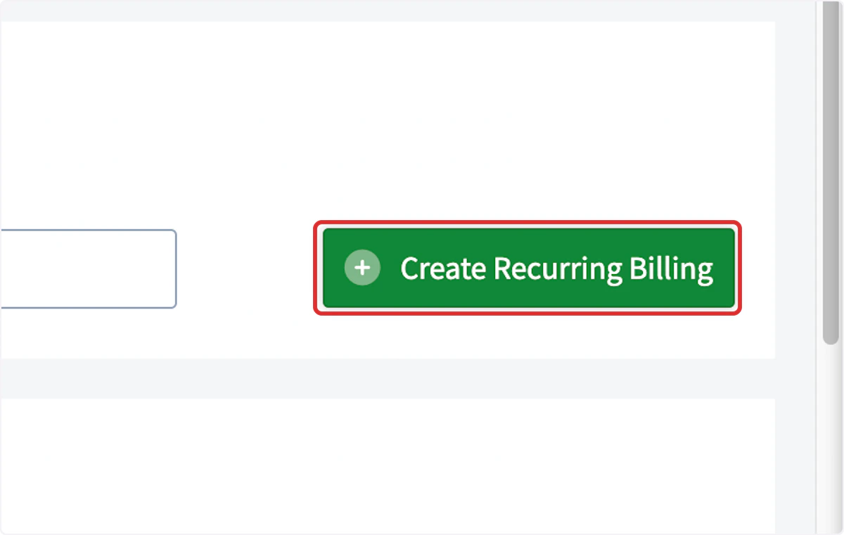 Click on Create Recurring Billing