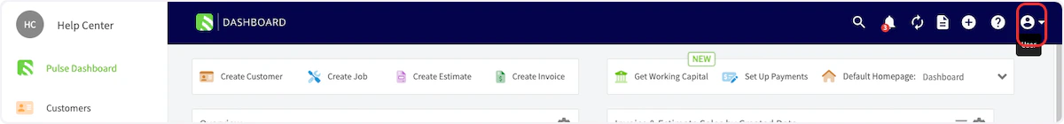 Click on account_circle