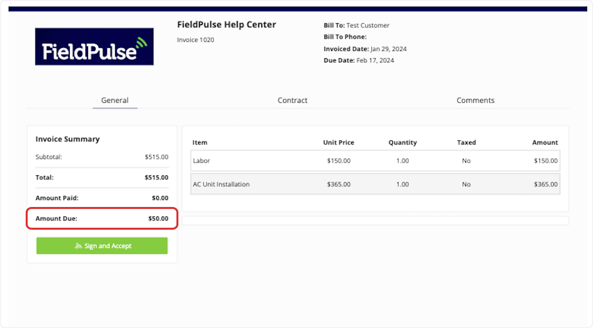 Click on Amount Due:…