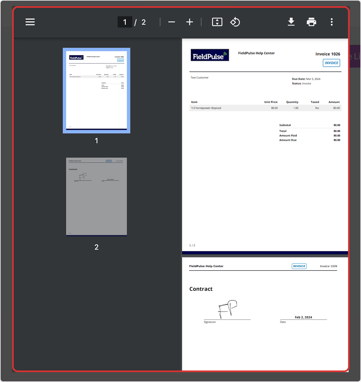 Click on Invoice 1026…
