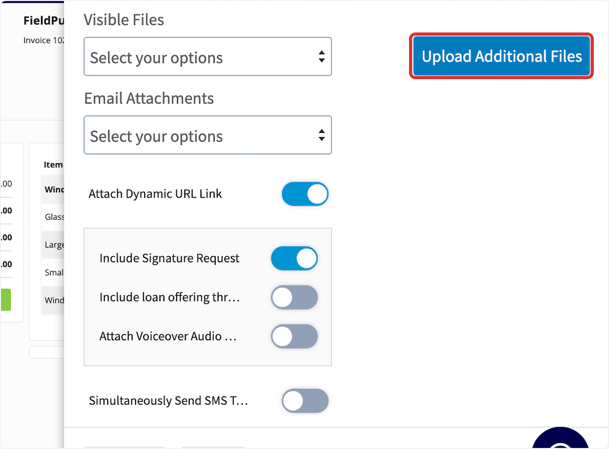 Click on Upload Additional Files
