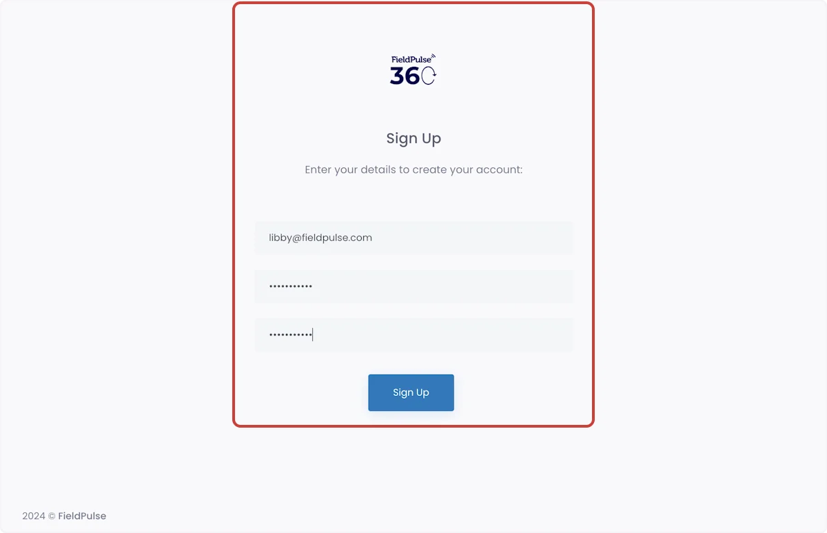 Click on Sign Up…
