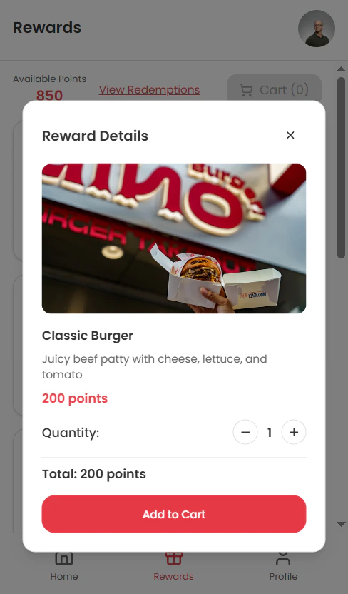 Mobile App Reward Details